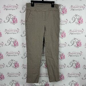 S.C & Co straight leg pants bottoms Classic Houndstooth Straight Leg ankle pant